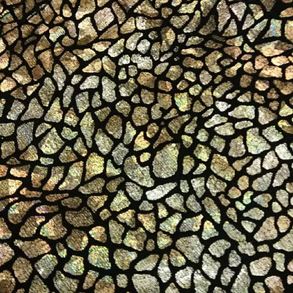 Gold and Black Holographic Booty Shorts - Picture 4 of 5